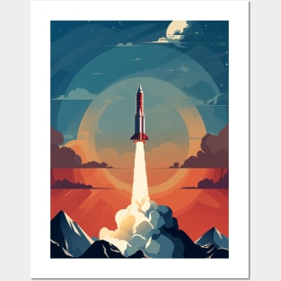 Space Rocket Posters and Art